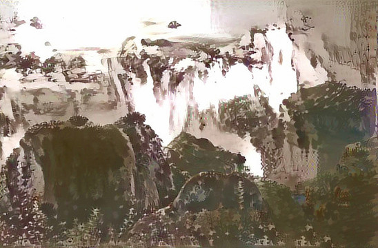 彩墨水墨山水裝飾畫(huà)
