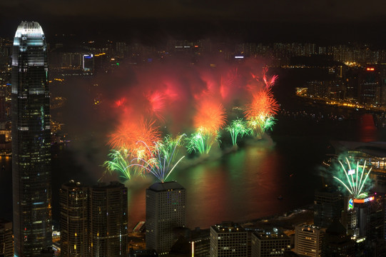 香港回归周年庆典烟花汇演