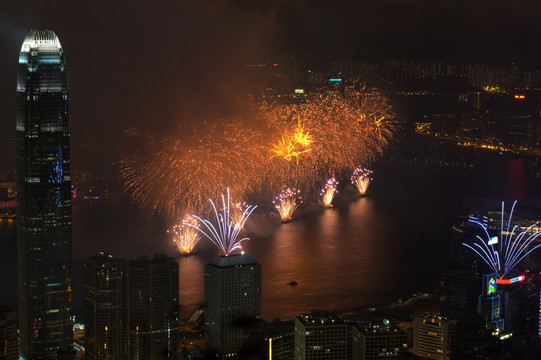 香港回归周年庆典烟花汇演