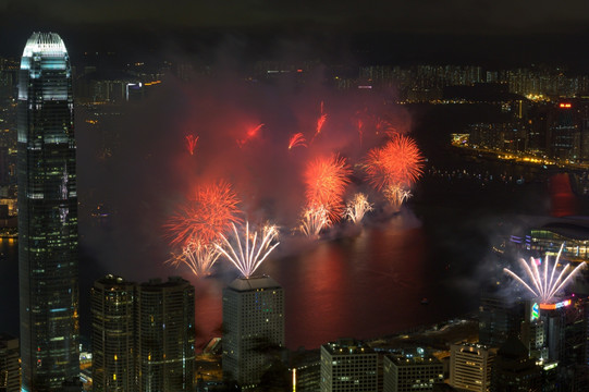 香港回归周年庆典烟花汇演