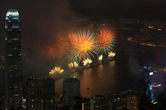 香港回归周年庆典烟花汇演