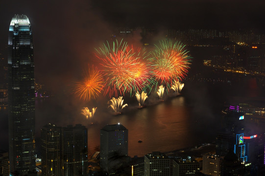 香港回归周年庆典烟花汇演