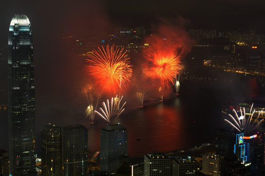 香港回归周年庆典烟花汇演