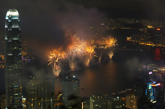 香港回归周年庆典烟花汇演