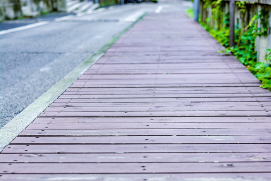 木质地板道路