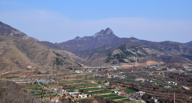 河南乡村远景摄影图