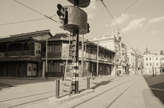 老上海南京路街景