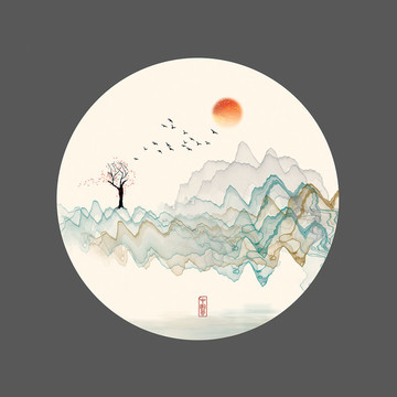 水墨山水畫(huà)