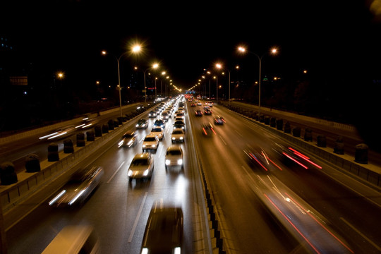 北京公路交通夜景