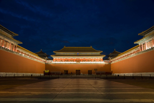 北京故宫午门夜景