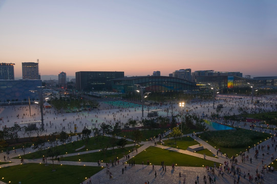 奥运场馆夜景