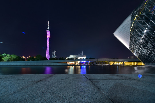 广州塔歌剧院夜景