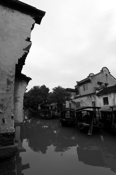 江南建筑 老照片 黑白照片