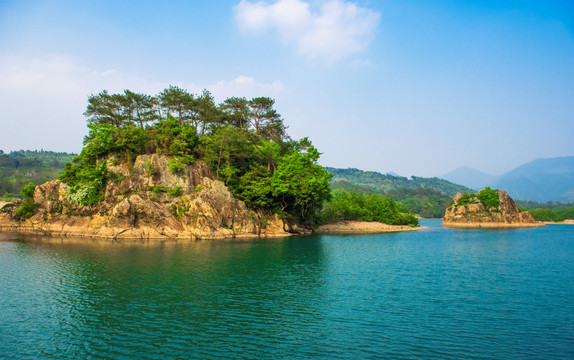 楠溪江狮子岩 山水风光