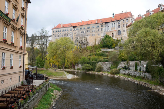 捷克克鲁娒洛夫老城（Krumlov）伏尔塔瓦河