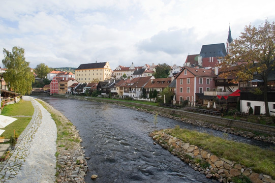 捷克克鲁娒洛夫老城（Krumlov）伏尔塔瓦河