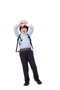小男孩放學(xué)