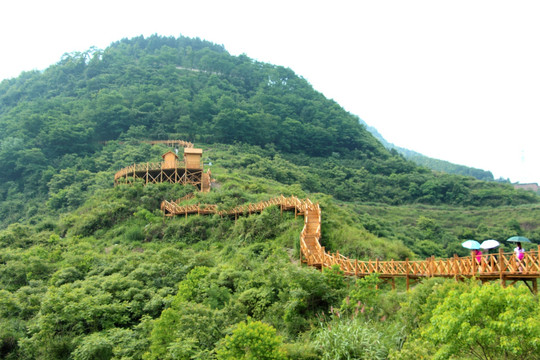 景区栈道 步梯 木梯 游步道