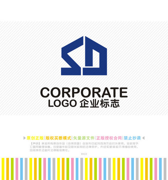 SD字母logo