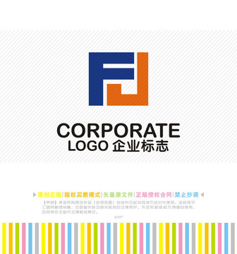 FJ字母logo