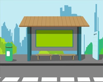 社區(qū)宣傳欄卡通背景素材