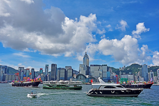 繁华的香港维多利亚港