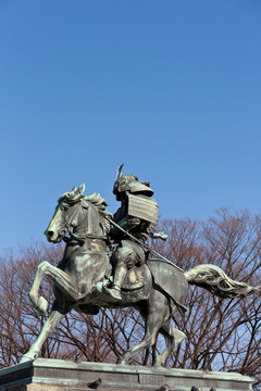 日本武士雕像