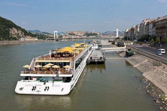 布达佩斯多瑙河上的船只