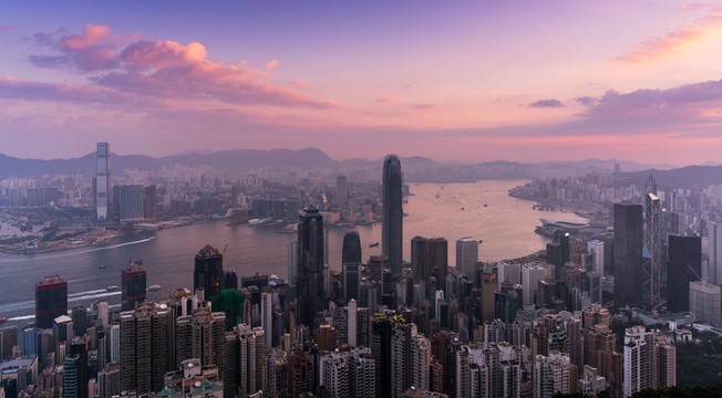 高视角看香港城市景观