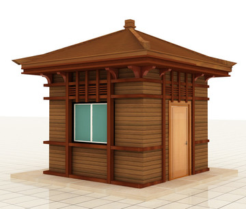 崗哨亭木屋模型設(shè)計