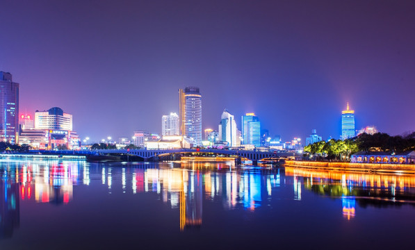 宁波夜景 三江口夜景