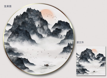 新中式水墨禪意裝飾畫