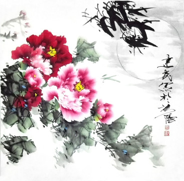 洛陽仇建民國畫牡丹