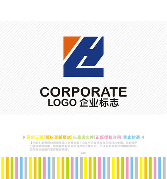 LH字母logo