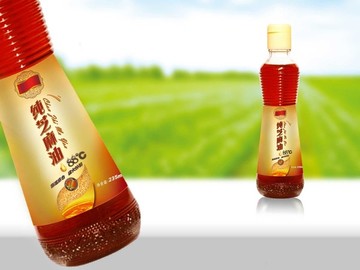 純芝麻油包裝設(shè)計(jì)平面分層展開圖
