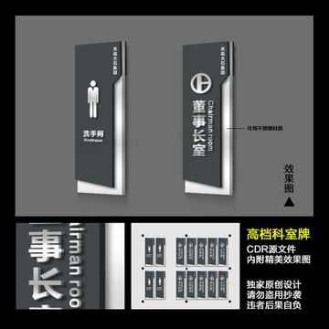 科室牌 門牌 標識牌CDR文件