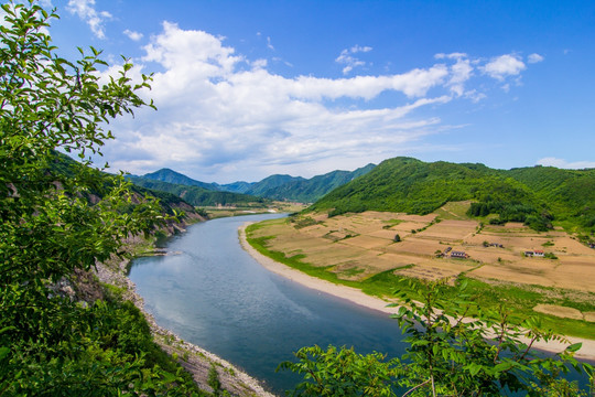 丹东浑江大湾朝鲜边境