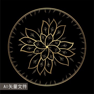 高端歐式復(fù)古金色花紋