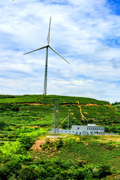 风机风力发电图片 茶山