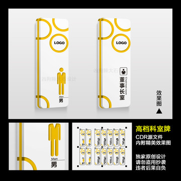 科室牌 門牌 標(biāo)識牌CDR文件