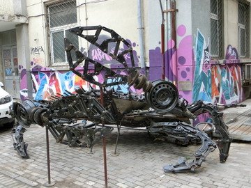螃蟹雕塑 钢铁螃蟹雕塑