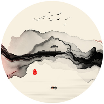 抽象意境水墨畫(huà) 水墨禪境