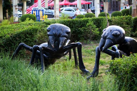 雕塑 圆雕 蚂蚁 公园 园林