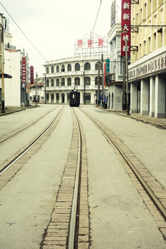 老上海南京路街景