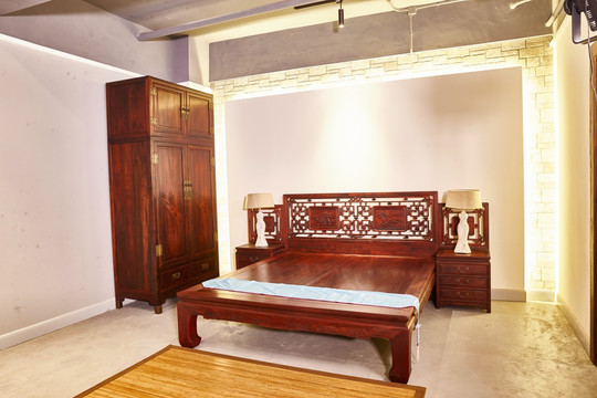 中式古典家具木床