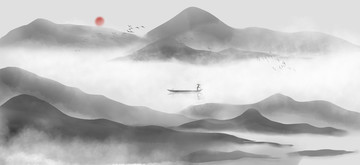 水墨山水畫