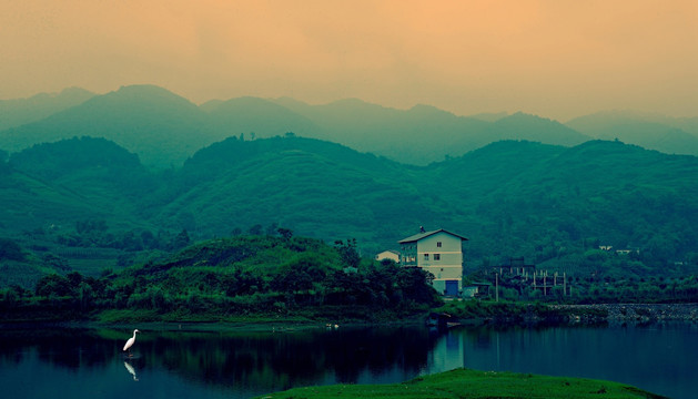 蓝调山水