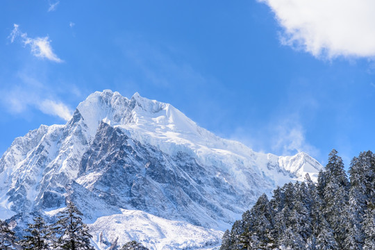 海螺沟景区雪山山峰