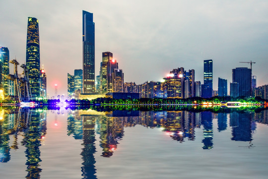 羊城夜景 广州地标夜景