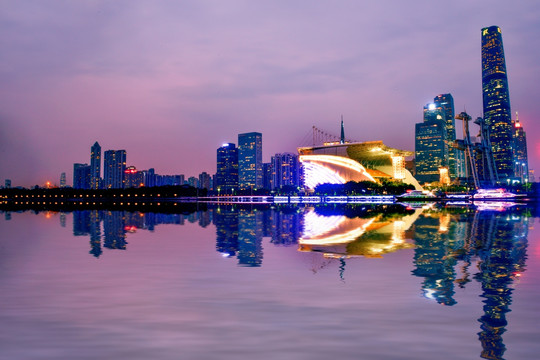 羊城夜景 广州地标夜景